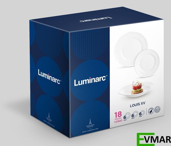 Сервіз LUMINARC LOUIS XV WHITE, 18 шт. (V2940) V2940 фото