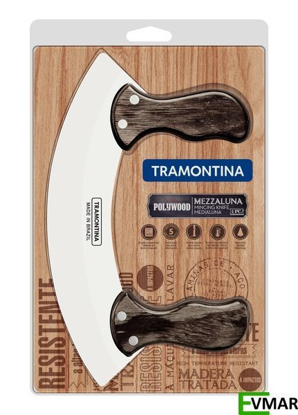 Ніж мезалунна для зелені TRAMONTINA POLYWOOD, 250 мм (21147/190) 21147/190 фото
