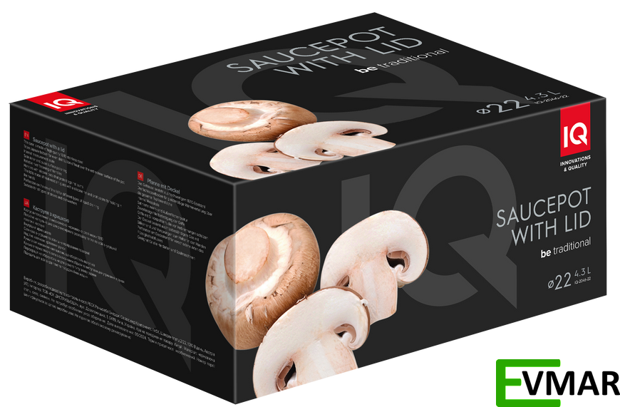 Каструля IQ Be Traditional, 22 см, 4.3 л&nbsp;(IQ-2046-22) 1003020 фото
