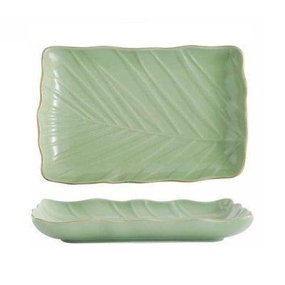 Блюдо Limited Edition LEAF GREEN GOLD, 24.5 х 17 см (B010791) B010791 фото