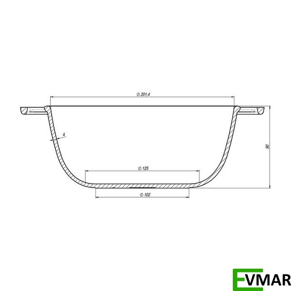 Котелок чавунний зі скляною кришкою Maysternya, 2 л (Т401С3) Т401С3 фото