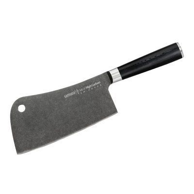 Ніж-сокирка кухонний для м'яса 180 мм Samura MO-V Stonewash (SM-0040B) SM-0040B фото