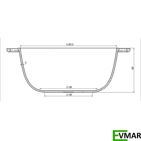 Котелок чавунний зі скляною кришкою Maysternya, 5 л (Т403С3) Т403С3 фото