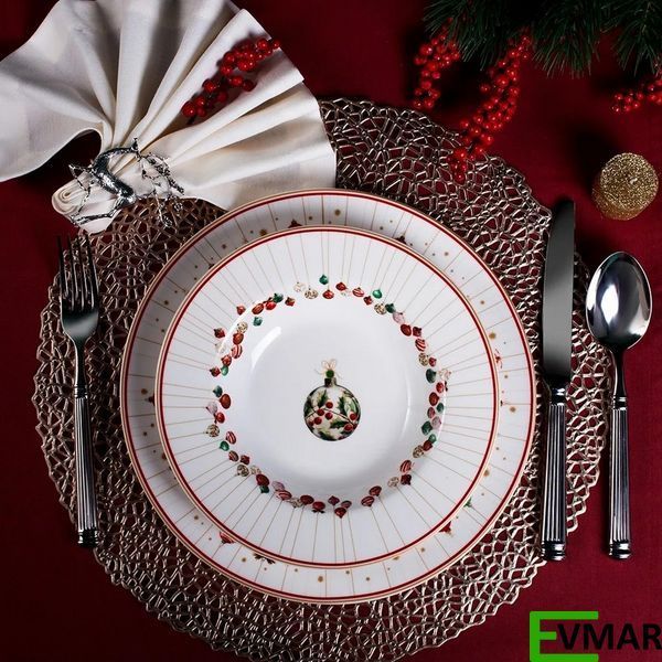 Тарілка Fissman Christmas Balls, 21.5 см (16083) 16083 фото