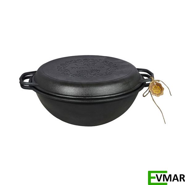 Казан узбецький WOK з кришкою-сковородою Maysternya, 8 л (Т405СР) Т405СР фото