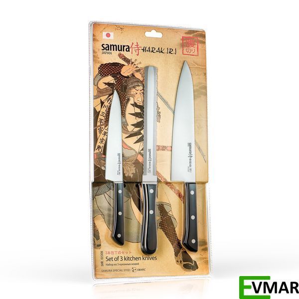 Набір із 3-х кухонних ножів Samura Harakiri (SHR-0230B) SHR-0230B фото