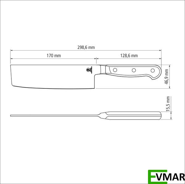 Ніж для суші TRAMONTINA SUSHI GOLD Nakiri, 178 мм (24028/007) 24028/007 фото