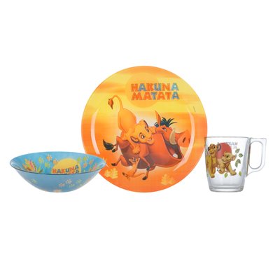 Дитячий набір посуду LUMINARC DISNEY LION KING, 3шт. (P9345) P9345 фото