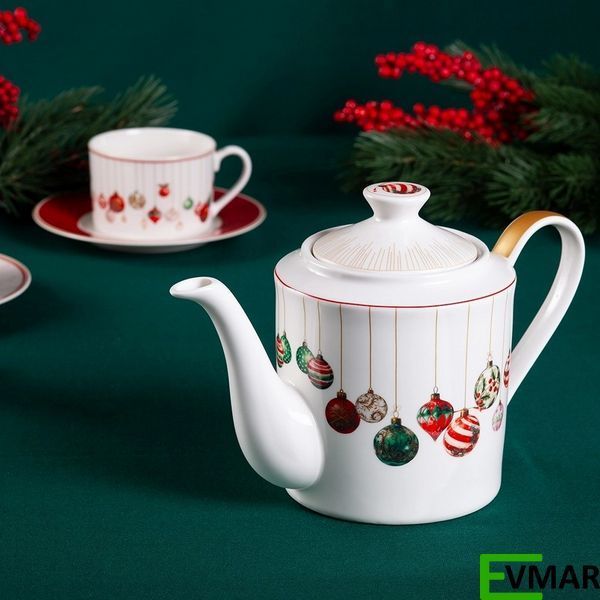 Чайник заварювальний Fissman Christmas Balls, 1150 мл (16088) 16088 фото
