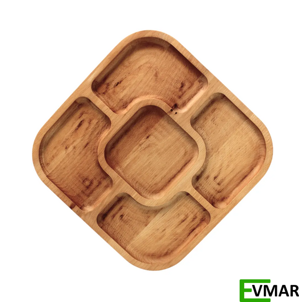 Менажниця Brizoll QUADRO, 28 см, 5 секцій (MEN2-2828) MEN2-2828 фото