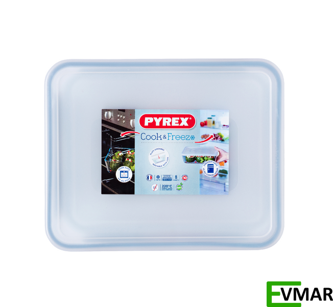 Форма прямокутна PYREX Cook&Freez, 25 х 19 х 8, 2.6 л (243P000/7646) 243P000/7646 фото