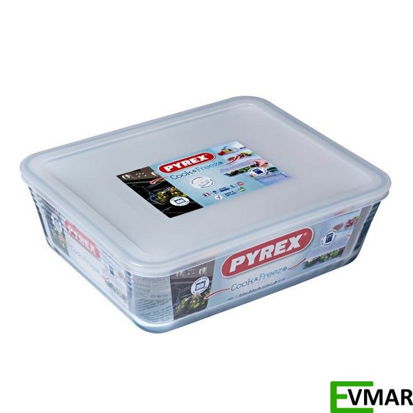 Форма прямокутна PYREX Cook&Freez, 27 х 22 х 9 см, 4 л (244P000/7643) 244P000/7643 фото