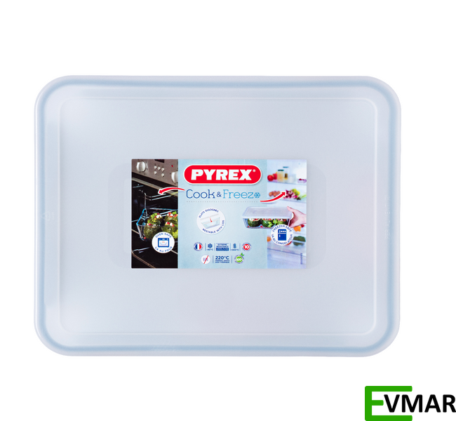 Форма прямокутна PYREX Cook&Freez, 27 х 22 х 9 см, 4 л (244P000/7643) 244P000/7643 фото